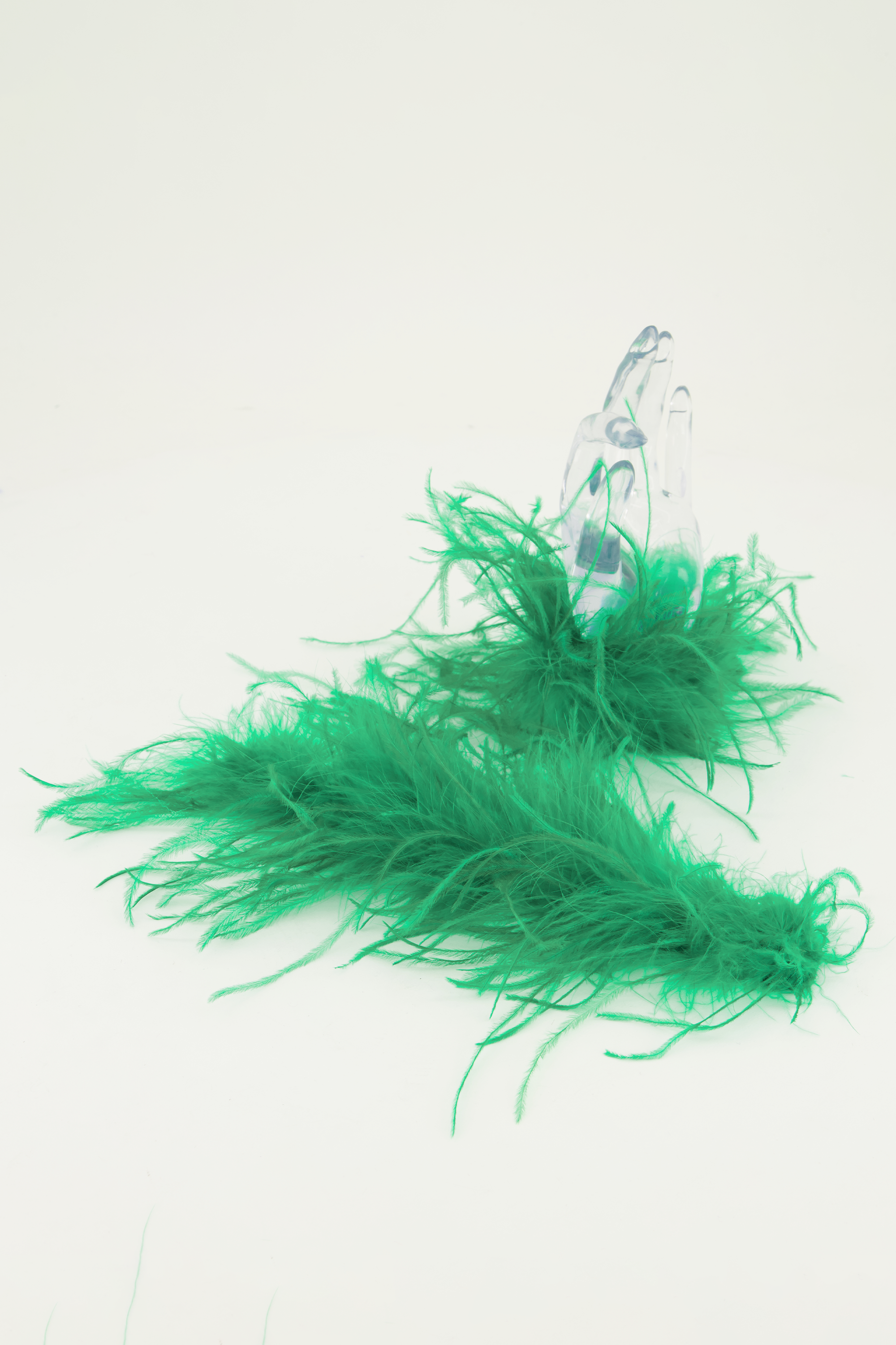 Faux Ostrich Feather Cuffs