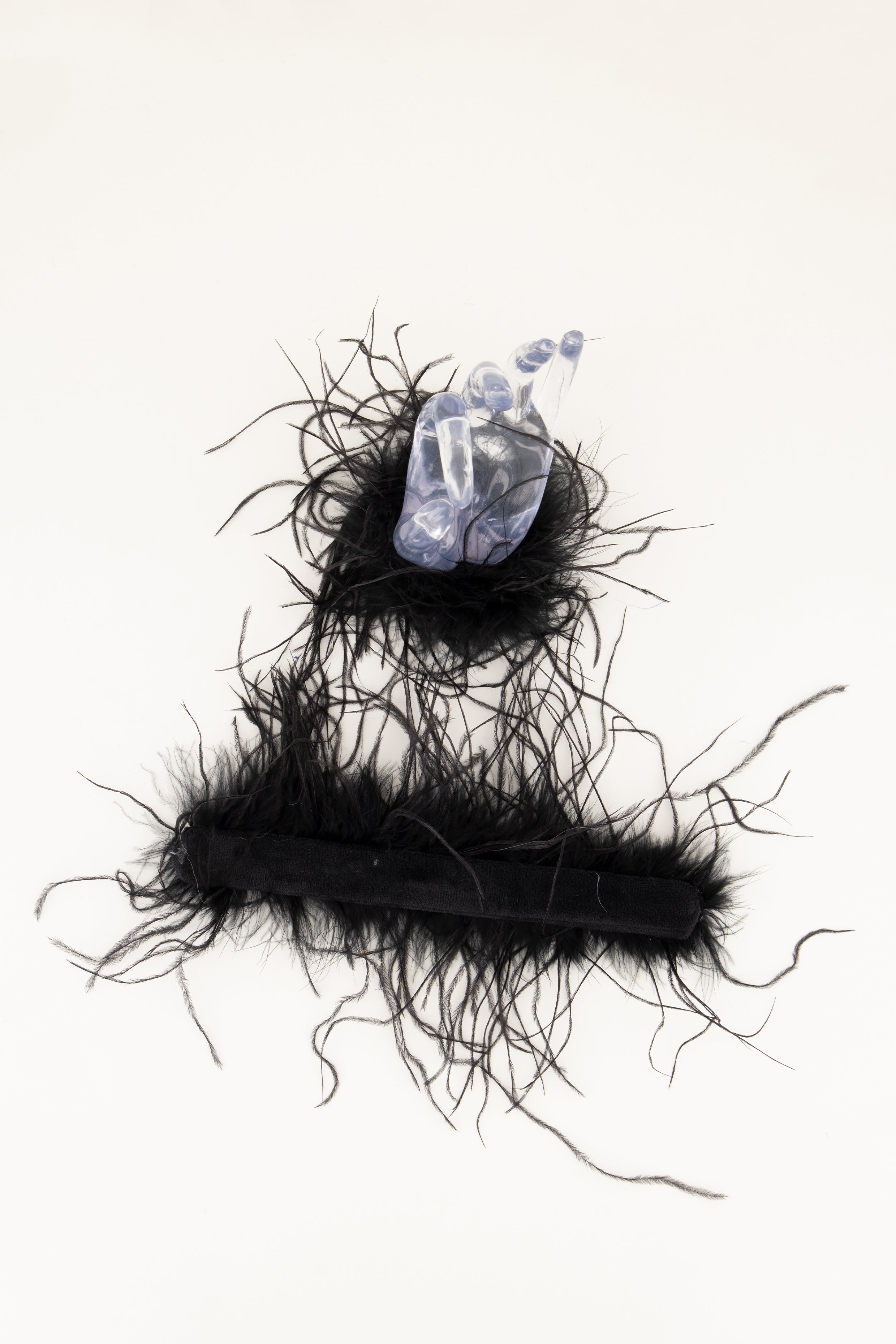 Faux Ostrich Feather Cuffs