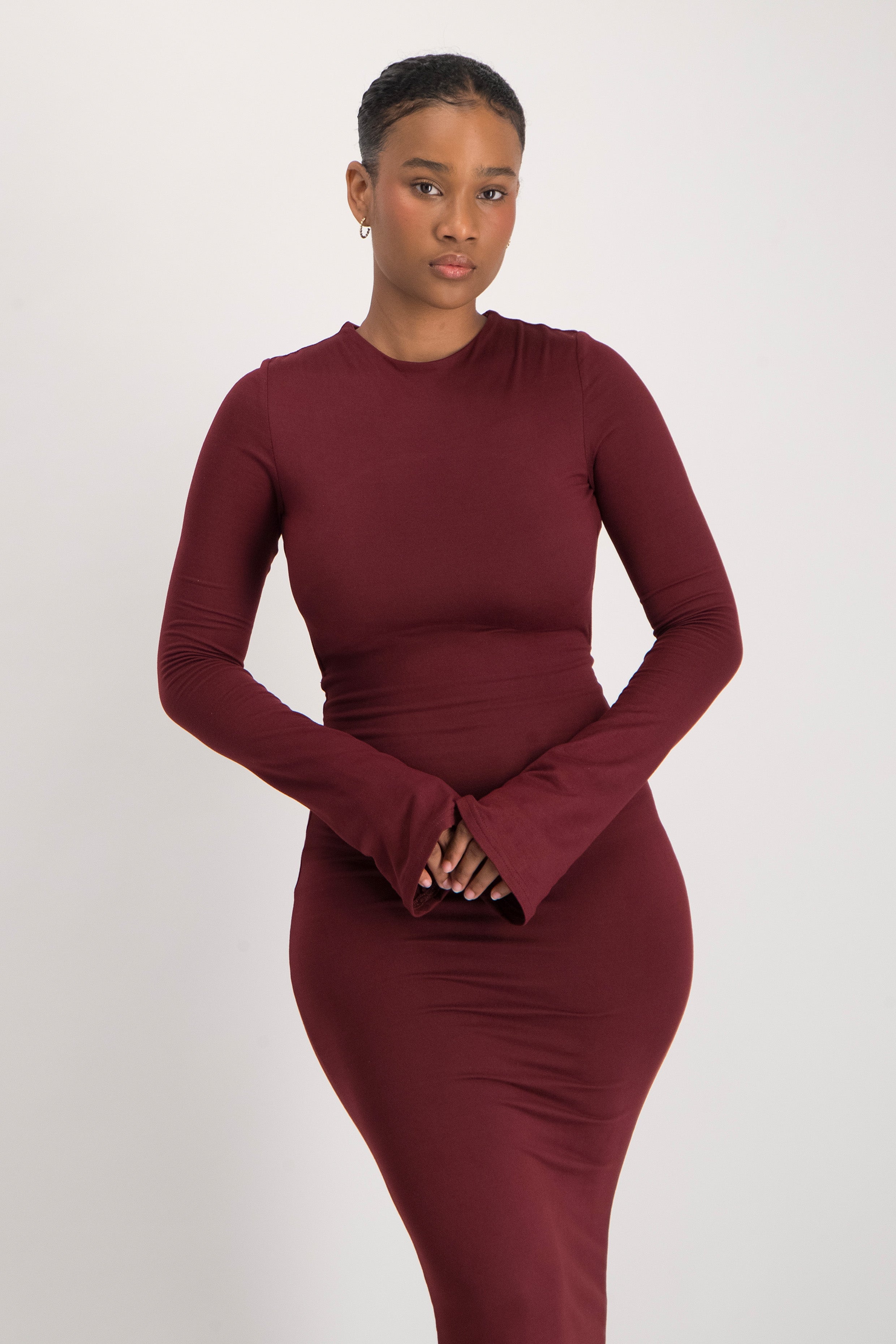 lounge long sleeve dress GREY Soft Lounge Long Sleeve Dress